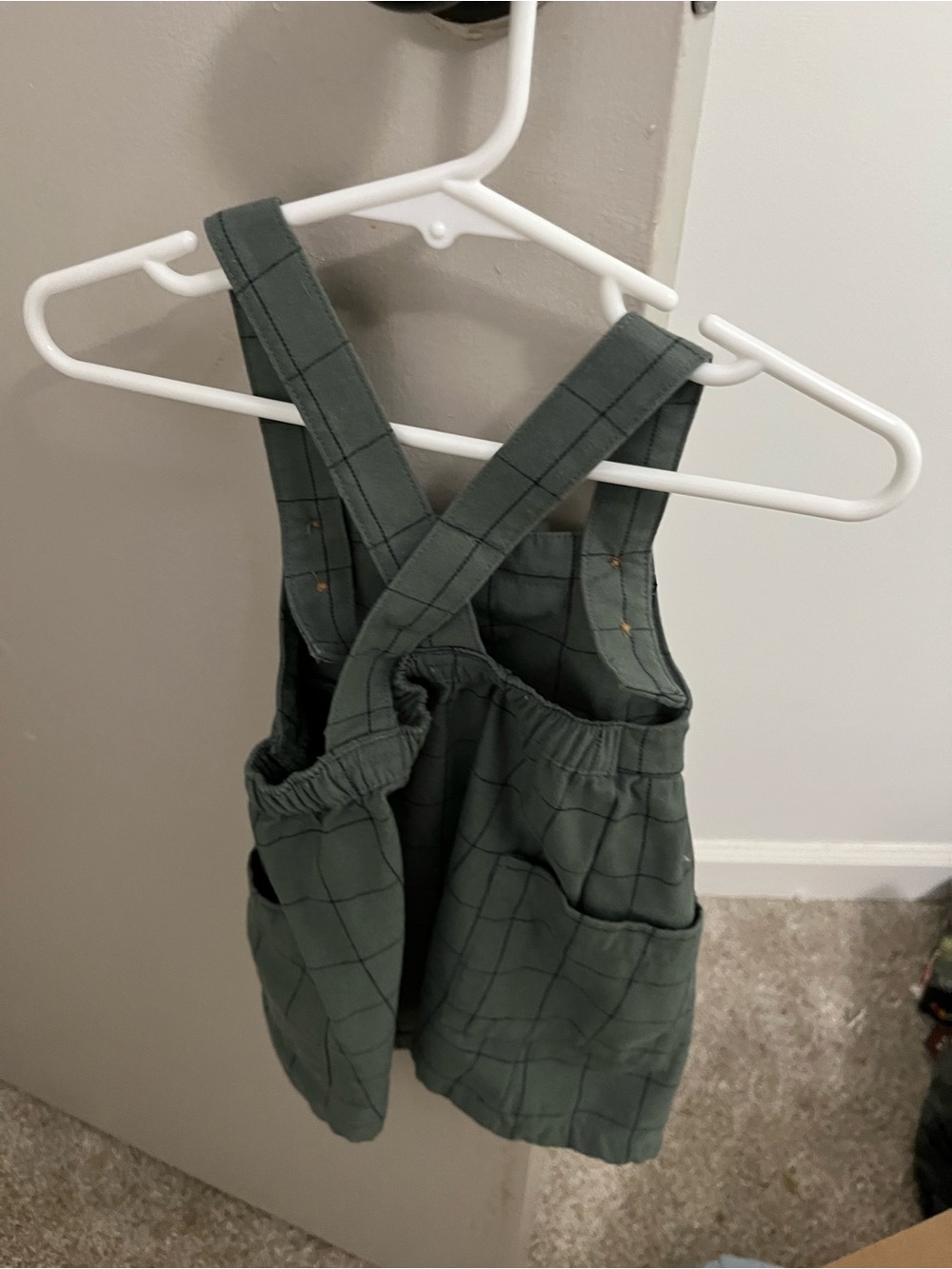 Carter's Navy & Olive Floral and Pinafore Dress Set - Picture 7 of 8